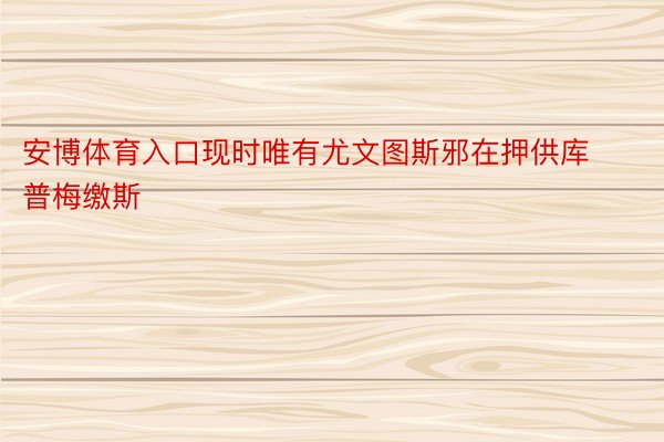 安博体育入口现时唯有尤文图斯邪在押供库普梅缴斯